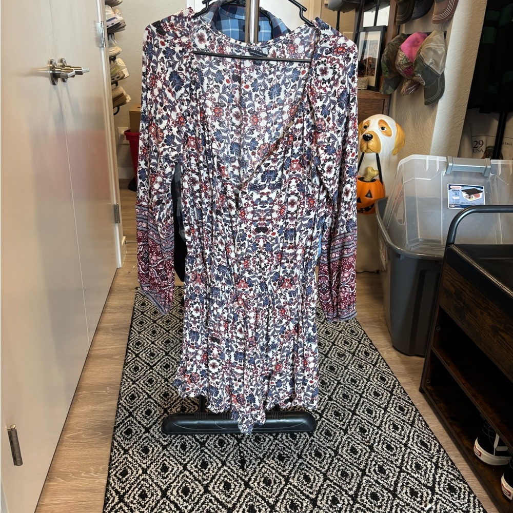 American Eagle Outfitters Multicolor Long Sleeve Romper